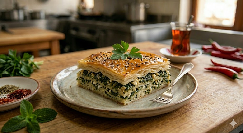ıspanaklı tepsi böreği porsiyon (200gr)